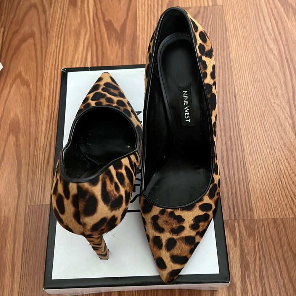 Nine West leopard print heels (8.5)
